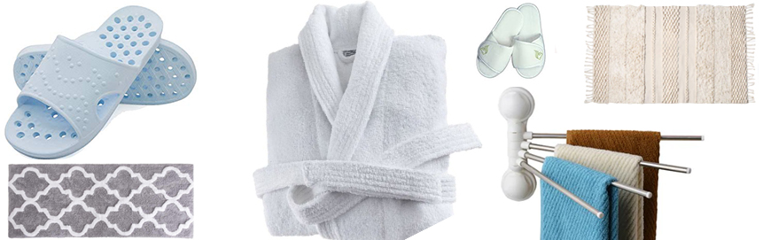 Bathrobe, Slippers, Mats, Towels etc - front garments